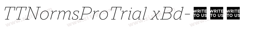 TTNormsProTrial xBd字体转换